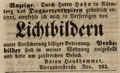 Werbeanzeige des Daguerreotypisten <!--LINK'" 0:14-->, Mai 1846