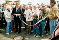 Freigabe des Talübergangs zwischen <a class="mw-selflink selflink">Mannhof</a> und <!--LINK'" 0:64--> durch OB Lichtenberg, Sep. 1993