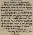 Werbeannonce für die "Gastwirthschaft und Kaffeeschenke <!--LINK'" 0:2-->", 1836