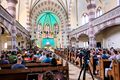 Gottesdienst in der Kirche St. Paul mittel einer KI auf der Leinwand während des Evang. Kirchentags, Juni 2023