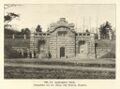 Portalbau des Wasserhochbehälters an der <!--LINK'" 0:124-->. Originalbeschreibung: Ausgeführt von der Firma Joh. Odorico, Dresden.