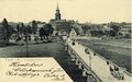 Vorgängerbrücke der heutigen Ludwigbrücke, im Hintergrund die Fürther Altstadt, gel. 1904