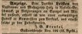 Zeitungsanzeige J. G. Krenkel, Januar 1847