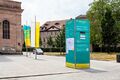 Infostelle für den Evang. Kirchentag in Fürth am Hallplatz, Juni 2023