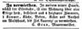 Zeitungsanzeige des Maurermeisters <a class="mw-selflink selflink">Caspar Gran</a>, Januar <!--LINK'" 0:17-->