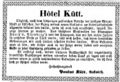 Neues <a class="mw-selflink selflink">Hotel Kütt</a> am <!--LINK'" 0:2-->, Mai 1864