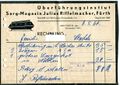 Rechnung vom 6.05.1966 der Firma ("Sargmagazin)"  aus der Königstraße 112