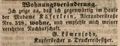 Zeitungsanzeige des Kupferstechers <!--LINK'" 0:22-->, Mai 1846