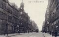 Blick in die Nürnberger Straße von West nach Ost - links im Bild das Gebäude Nürnberger Straße 27 mit dem markanten Zwiebelturm, gel. 1918