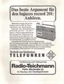 Werbung von Radio-Teichmannn der Schülerzeitung <!--LINK'" 0:11--> Nr. 2 1975