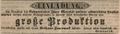 Werbeanzeige von J. Ch. Blutharsch, Wirt , Juli 1846