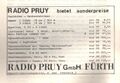 Werbung von <a class="mw-selflink selflink">Radio Pruy</a> in der Schülerzeitung <!--LINK'" 0:2--> Nr. 1 1976