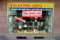 Schaufenster Elektro Götz in der Mathildenstraße 1, Feb. 2018