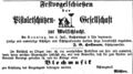 Veranstaltung der Pistoletschützen-Gesellschaft in der <!--LINK'" 0:1-->, Juli 1866