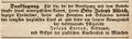 Zeitungsannonce des Bildhauers <!--LINK'" 0:3-->, Januar 1841