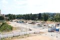 Blick von der Malzböden-Baustelle auf das neu entstehende Wohngebiet auf dem Gelände der ehem. Brauerei Humbser, Juli 2015