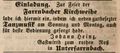 Zeitungsannonce von Johann Heinz, Wirt "<!--LINK'" 0:19-->" in Unterfarrnbach, Juli 1848