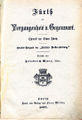 Titelblatt: "Fürth in Vergangenheit u. Gegenwart." von Friedrich Marx, 1887