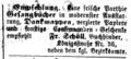 Anzeige Schöll, Fürther Tagblatt 21. März 1863