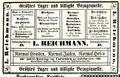 Werbung im <!--LINK'" 0:174--> vom 7.12.1884.  Komplette Zeitung unter <!--LINK'" 0:175--> vorhanden und nachlesbar.