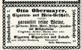 Werbung im <!--LINK'" 0:21--> vom 7.12.1884. Komplette Zeitung unter <!--LINK'" 0:22--> vorhanden und nachlesbar.