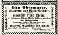 Werbung im <!--LINK'" 0:174--> vom 7.12.1884. Komplette Zeitung unter <!--LINK'" 0:175--> vorhanden und nachlesbar.