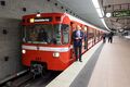 Letzte Fahrt U-Bahn DT-1 vom U-Bahnhof Stadthalle in Fürth zur "Endhaltestelle" in Nürnberg U-Bahnhof Scharfreiterring, Jan. 2023