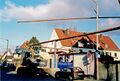 Wasserableitungsrohre durch die Vacher Straße, im Rahmen des Baus des U-Bahnhofs Klinikum, Februar 2001