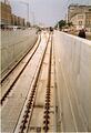 Erste U-Bahnfahrt der Linie 1 zwischen Fürth und Nürnberg - hier an der U-Bahnhaltestelle Eberhardshof, März 1982