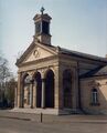 Aussegnungshalle im Fürther Friedhof April 1984