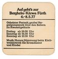 Bierdeckel der Brauerei Mailaender / Bergbräu - Werbung für die Bergbräu Kärwa vom 6. bis 8. Mai 1977