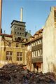 Abrissarbeiten der Grüner-Brauerei in der Innenstadt, April 1990