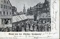 Gruß von der <!--LINK'" 0:105-->, historische Ansichtskarte als Fotocollage - Kirchweih am Grünen Markt, um 1910