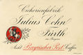 Visitenkarte Julius Cohn Fürth