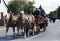 125jähriges Gründungsfest der FFW Stadeln. Festzug in der [[Stadelner Hauptstraße]] mit der eigenen alten Motorspritze "Magirus Trossingen" von 1928, 27. September 1998