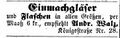 Anzeige Andreas Walz, Fürther Tagblatt, 25.7.1873