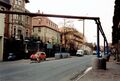 Wasserableitungsrohre durch die Vacher Straße, im Rahmen des Weiterbaus der U-Bahn, Februar 2001