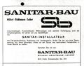 Mitarbeitersuche der Fa. Sanitär-Bau von 1970