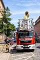 Bienenvolk auf Wanderschaft - eingefangen durch die Feuerwehr Fürth, Mai 2022