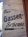 Flößaustr. 92, restaurierter Schriftzug der ehemaligen Gaststätte Hohenzollern
