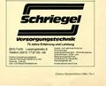 Werbung Firma Schriegel von 1988