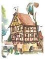 Karl-Heinz Wich: "Heilsbronn", Kunstdruck (im Original Aquarell). Signiert mit <i>CharlWich 78</i>, Kunstmappe des <!--LINK'" 0:20-->, 1983