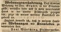 Umzug von Paul Würsching in sein neuerbautes Haus in der unteren Fischergasse, November 1847