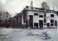 Das Flughafen-Restaurant nach dem Brand 1971.