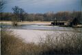 Hochwasser im Wiesengrund, Dezember 1986 –  Blick über <!--LINK'" 0:329-->, <!--LINK'" 0:330--> zum <!--LINK'" 0:331-->