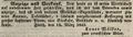 Verkaufsanzeige für die Gaststätte , März 1843