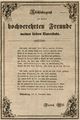 Gedicht von  an seine Freunde und seine Vaterstadt, November 1845