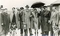 Dr. Kaltenhäuser am ehem. Flughafen auf der heutigen Hardhöhe - Foto wurde nach-retuschiert - ca. 1955