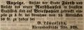Zeitungsanzeige von <!--LINK'" 0:23-->, Dezember 1846
