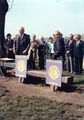 Eröffnung des neuen Gedenksteins und Denkmals der Martinskapelle durch den <a class="mw-selflink selflink">Lions Club Fürth</a> im April 1983